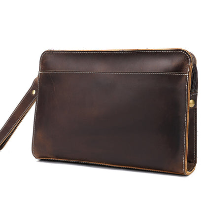 Men's Leather Hand Carry Clutch Bag