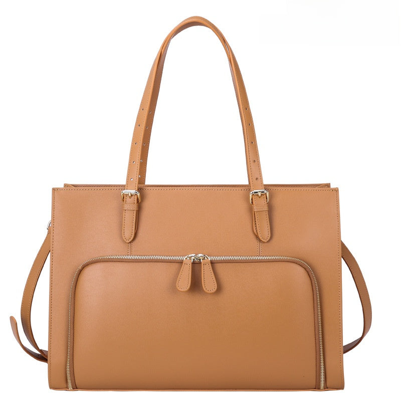 Genuine Leather Tote Bag for Women, Large Capacity Fashionable Shoulder Bag
