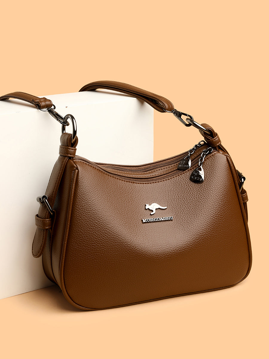 Kangaroo leather large-capacity ladies' bag