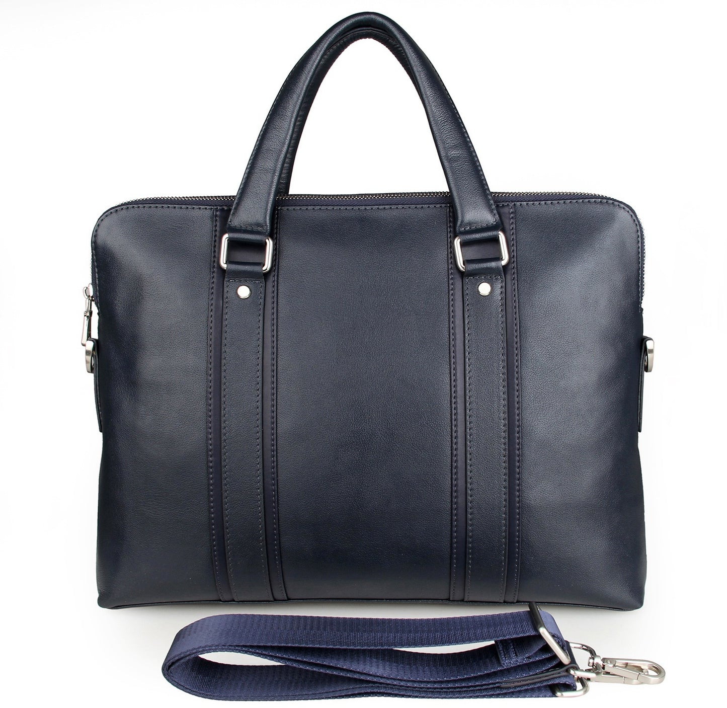Business Leather Handbag for Men with Laptop Compartment