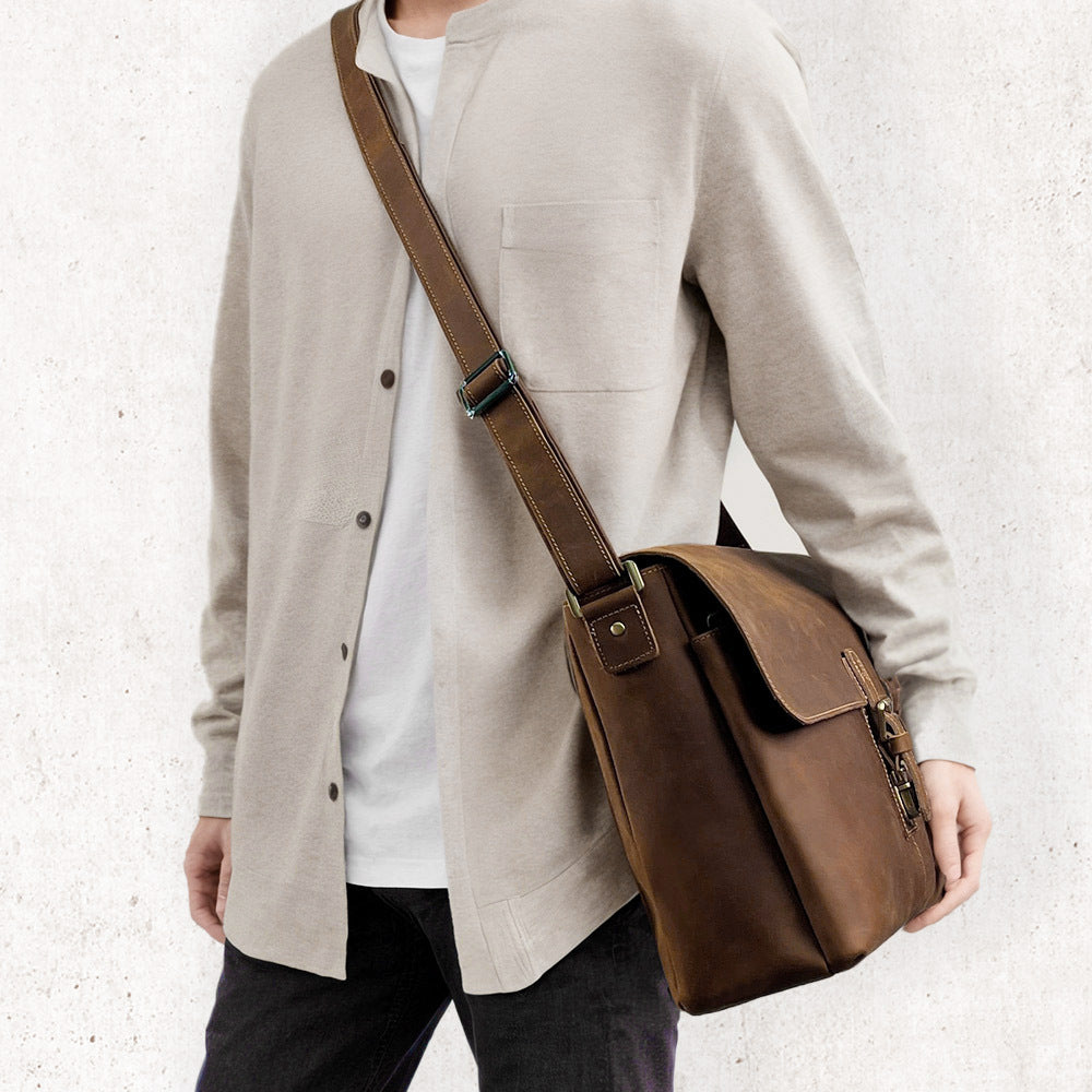 Men's Vintage Leather Crossbody Bag