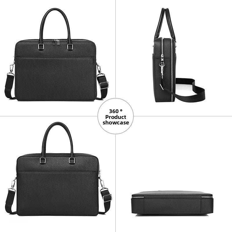Genuine Leather Business Laptop Bag for Men
