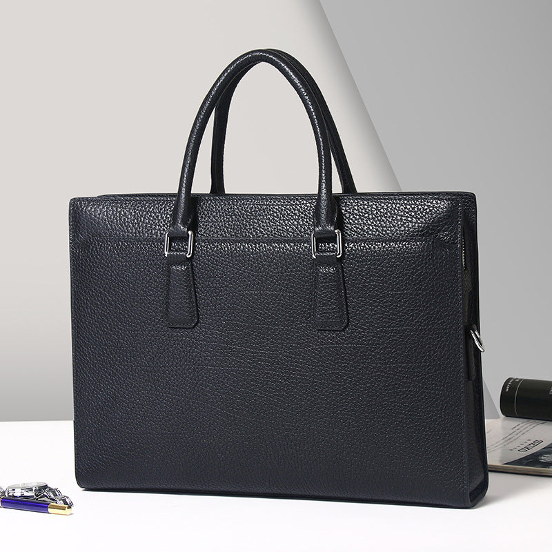 Mens Genuine Leather Business Briefcase