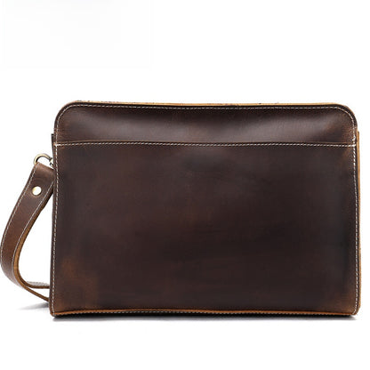 Men's Leather Hand Carry Clutch Bag