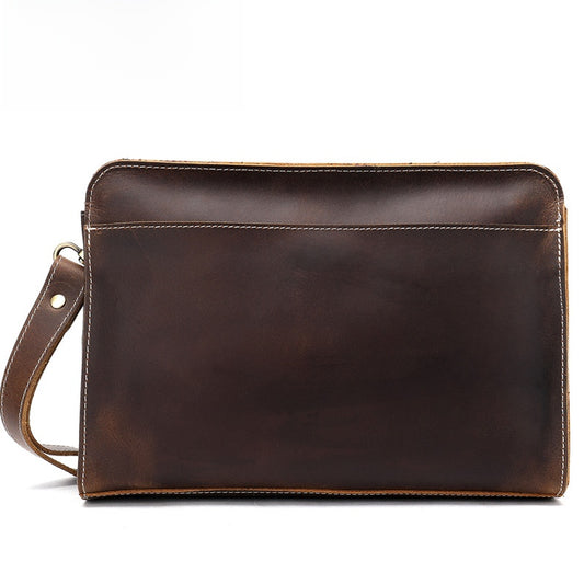 Men's Leather Hand Carry Clutch Bag