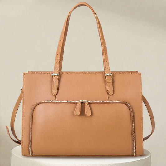 Genuine Leather Tote Bag for Women, Large Capacity Fashionable Shoulder Bag
