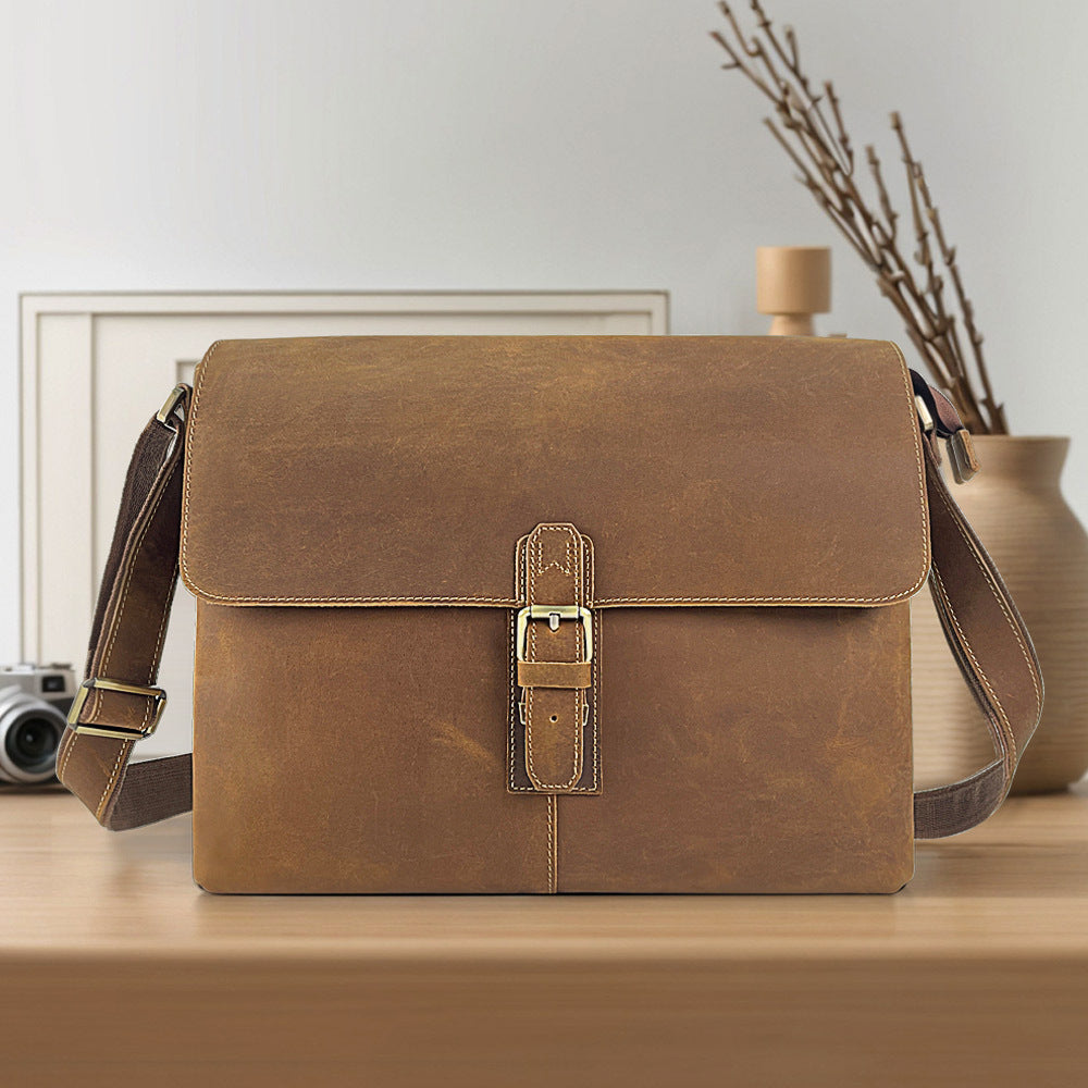 Men's Vintage Leather Crossbody Bag