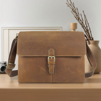 Men's Vintage Leather Crossbody Bag