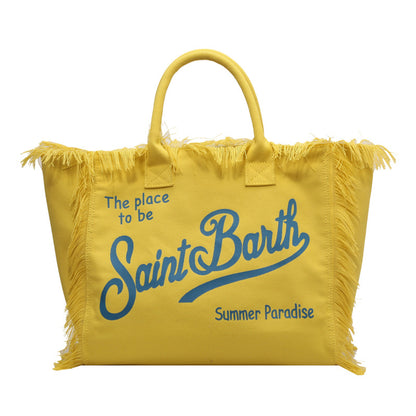 Letter Tassel Canvas Bag