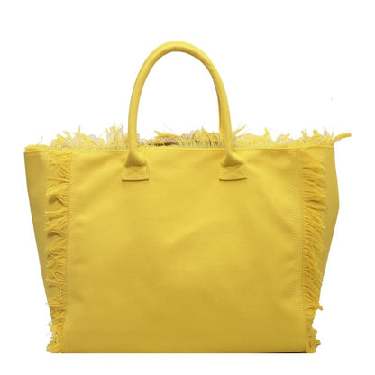 Letter Tassel Canvas Bag