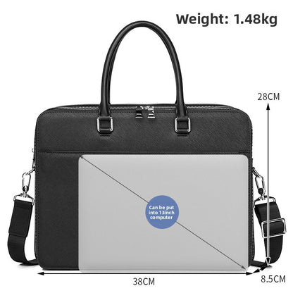 Genuine Leather Business Laptop Bag for Men