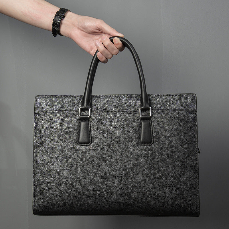 Mens Genuine Leather Business Briefcase