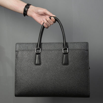 Mens Genuine Leather Business Briefcase