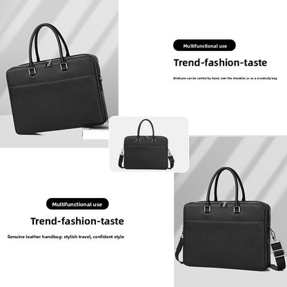 Genuine Leather Business Laptop Bag for Men