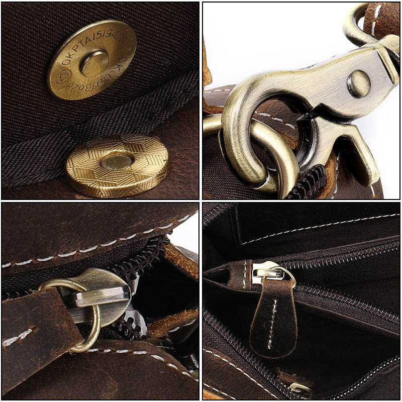 Men's Leather Hand Carry Clutch Bag