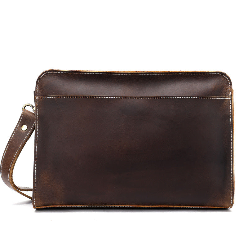 Men's Leather Hand Carry Clutch Bag