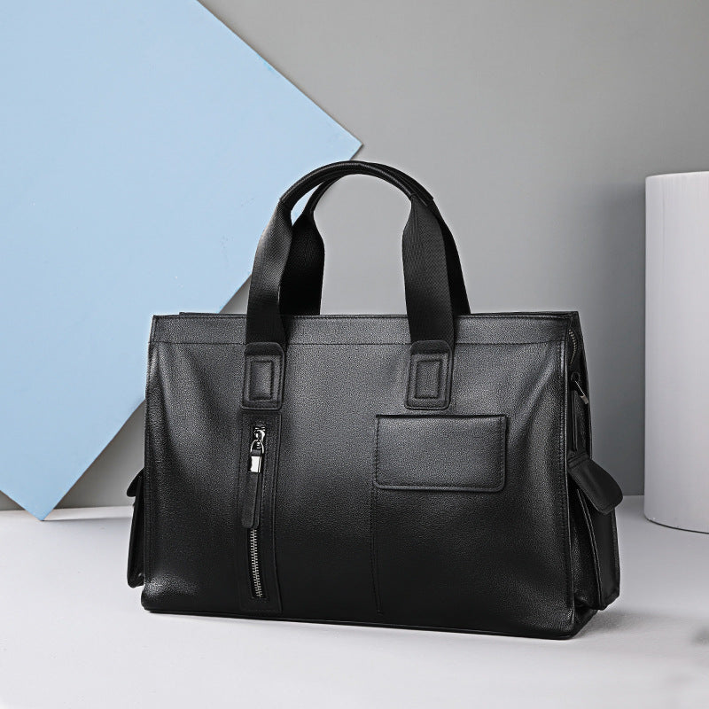 Genuine Leather Men's Business Briefcase