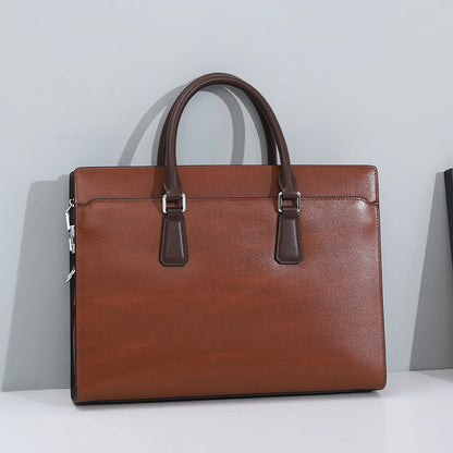 Mens Genuine Leather Business Briefcase